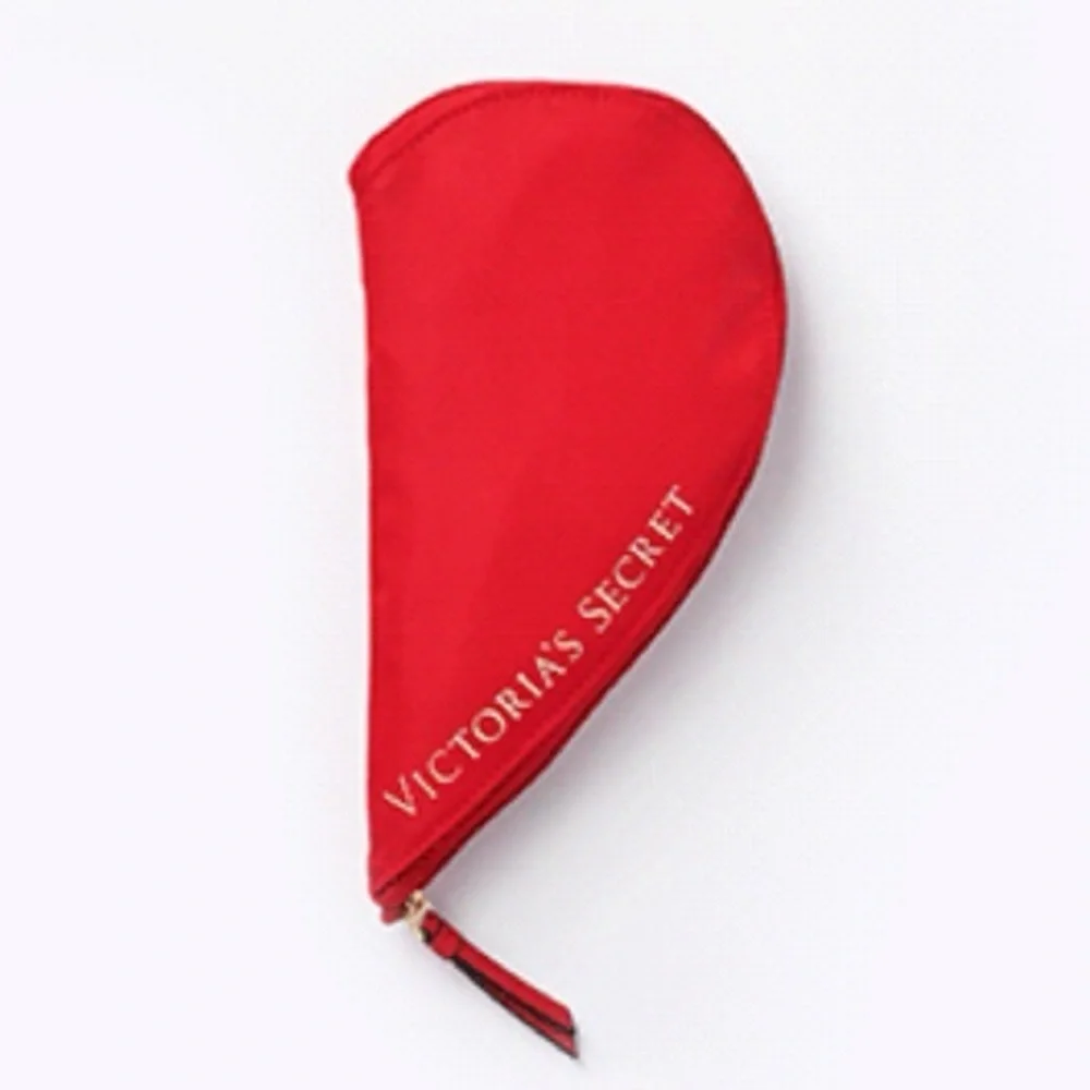 Victoria Secret Red Heart Tote Packable Travel Bag Valentine Nylon OS